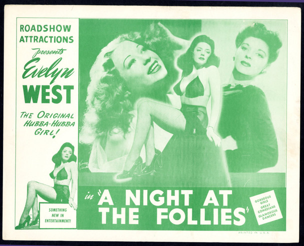 NIGHT AT THE FOLLIES, A (1947) 9548  Movie Poster   11x14 Lobby Card  Evelyn West   W. Merle Connell U.S. Lobby Card (11x14)  Very Fine Condition