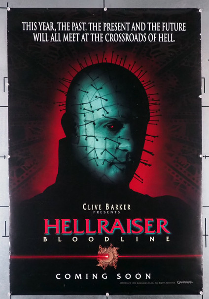 HELLRAISER: BLOODLINE (1996) 10227  Movie Poster (27x40) Double Sided   Kenneth Tobey   Clive Barker Original U.S. One-Sheet Poster  (27x40) Double-Sided  Never Folded  Theater-Used