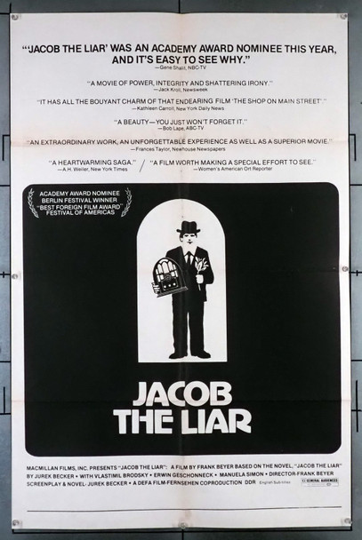 JACOB, THE LIAR (1974) 30788  Movie Poster  (27x41)  Armin Mueller-Stahl  Frank Beyer Original U.S. One-Sheet Poster (27x41) Folded  Fine Condition