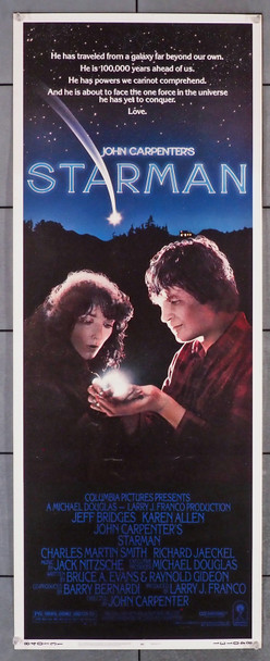 STARMAN (1984) 30729  John Carpenter  Jeff Bridges  Karen Allen   Original Columbia Pictures Insert Poster (14x36).  Rolled   Fine Condition.