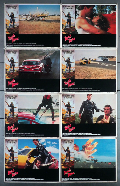 MAD MAX (1979) R30960  Movie Posters  U.S. Lobby Card Set  Fine Condition  Eight Individual Cards  Mel Gibson  George Miller Original Domestic U.S. Lobby Card Set  Fine Condition  Eight Cards