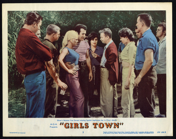 GIRLS TOWN (1959) 30979  Movie Poster (11x14) Lobby Card  Mamie Van Doren  Mel Torme  Paul Anka   Charles Haas Original U.S. Scene Lobby Card (11x14)  Very Fine Condition