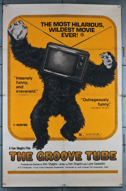 THE GROOVE TUBE (1972) Movie Poster (27x41) Folded  Ken Shapiro Original One-Sheet Poster (27x41) Folded  Very Good Condition