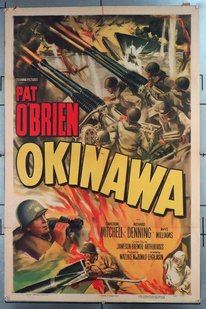OKINAWA (1952) 31039 Movie Poster (27x41)  Pat O'Brien  Richard Denning  Cameron Mitchell   Leigh Jason Original U.S. One-Sheet Poster (27x41)  Folded  Good Condition  Theater-Used