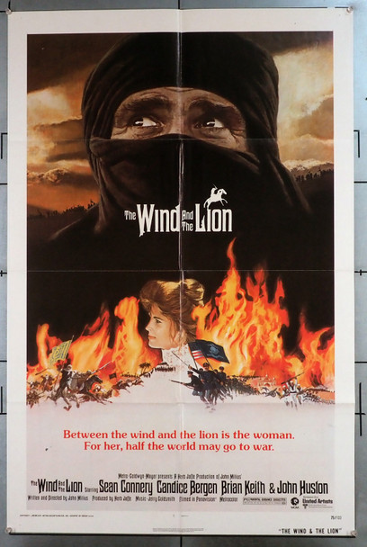WIND AND THE LION, THE (1975) 31044  Movie Poster (27x41) Fine Plus to Very Fine  Sean Connery  Candice Bergen  Brian Keith  John Milius Original U.S. One-Sheet Poster (27x41) Folded  Fine Plus to Very Fine