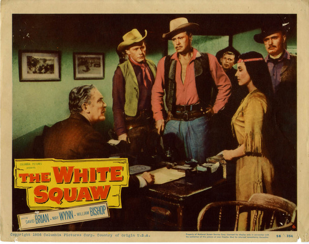 WHITE SQUAW, THE (1956) 25735 Movie Poster (11x14) Scene Lobby Card  David Brian  May Wynn  William Bishop  Ray Nazarro Original U.S. Scene Lobby Card (11x14) Good Condition  Theater Used