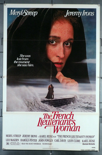 FRENCH LIEUTENANT'S WOMAN, THE (1981) 2678 Movie Poster (27x41) Meryl Streep  Jeremy Irons  Karel Reisz	 Original U.S. One-Sheet Poster (27x41) Foldeed  Very Fine