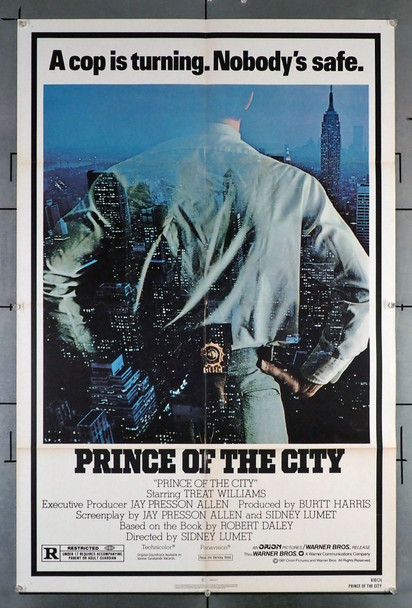 PRINCE OF THE CITY (1981) 2863 Movie Poster (27x41) Treat Williams  Jerry Orbach  Sidney Lumet Original U.S. One-Sheet Poster  Folded  Very Good Plus Condition