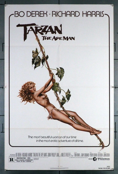 TARZAN, THE APE MAN (1981) 31178 Movie Poster  Bo Derek  Miles O'Keefe  Richard Harris  John Phillip Law  Bo Derek	 Original U.S. Style A One-Sheet Poster (27x41) Folded  Very Fine