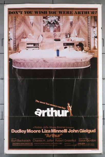 ARTHUR (1981) 31154 Movie Poster  Dudley Moore  Liza Minnelli  John Gielgud  Steve Gordon Original U.S. One-Sheet Poster (27x41) Folded  Fair Condition Only