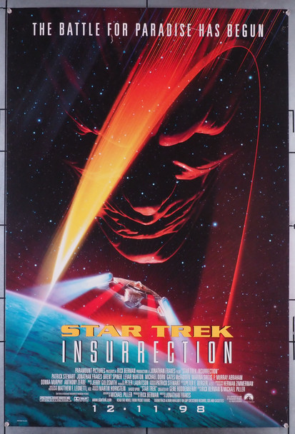 STAR TREK: INSURRECTION (1998) 30894 Movie Poster  Patrick Stewart  LeVar Burton  F. Murray Abraham  Jonathan Frakes	 Original U.S. One-Sheet Poster (27x41)  Double Sided  Rolled  Fine Plus Condition