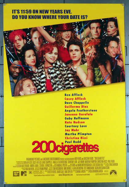 200  CIGARETTES (1999) 31508 Movie Poster  Ben Affleck  Elvis Costello  Janeane Garofalo  Risa Bramon Garcia Original U.S. One-Sheet Poster (27x40) Double-Sided  Rolled  Very Fine