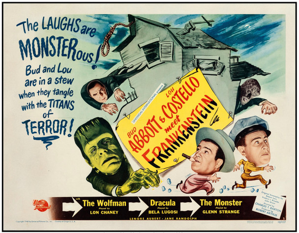 BUD ABBOTT AND LOU COSTELLO MEET FRANKENSTEIN (1948) 31821 Movie Poster   Original U.S. Half-Sheet Poster (22x28) Paperbacked