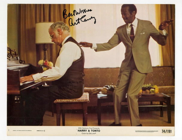 HARRY AND TONTO (1974) 31755 Movie Poster  Lobby Card Autographed by Best Actor Art Carney Original U.S. Scene Lobby Card (11x14) Very Fine Condition