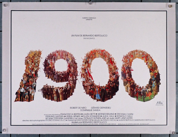1900 (1976) 31890  (NOVECENTO) Movie Poster   Bernardo Bertolucc  Art by Jean Macii / Jouineau Borduge Original French 16x22