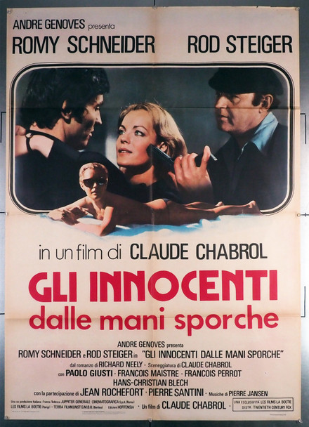 DIRTY HANDS (1975) 31918 Italian Movie Poster (39x55) Romy Schneider  Rod Steiger  Jean Rochefort  Claude Chabrol Original Itaian 39x55 Poster  Folded  Fine Plus Condition