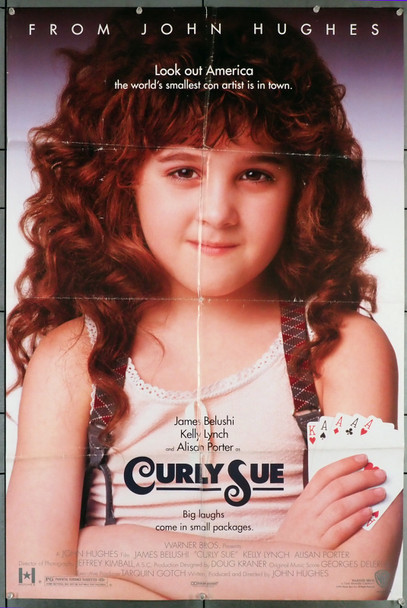 CURLY SUE (1991) 31938 Movie Poster   Alisan Porter  Jim Belushi  Kelly Lynch  John Hughes Original U.S. One-Sheet Poster (27x40)  Folded  Double Sided  Very Good Condition