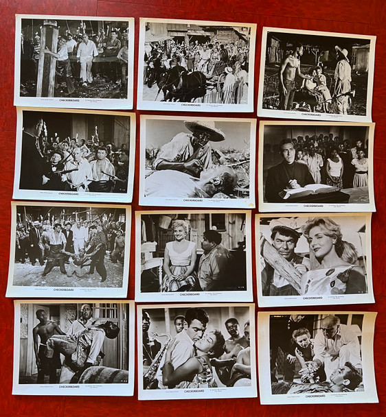 TRIPES AU SOLEILL, LES (1959) 31956 (CHECKERBOARD) Movie Posters  Gelatin Silver Prints (16)  Fine Plus Condition   Original Gelatin Silver Prints (8x10)  Black and White   Sixteen individual photographs