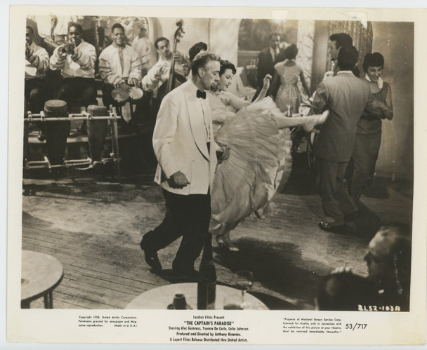 CAPTAIN'S PARADISE, THE (1953) 31959  Five Gelatin Silver Prints  Alec Guinness  Yvonne De Carlo  Celia Johnson     Original U.S. 8x10 Gelatin Silver Prints  Very Good Theater-used Condition  Rare