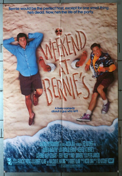 WEEKEND AT BERNIE'S (1989) 31945 Movie Poster  Andrew McCarthy  Jonathan Silverman  Ted Kotcheff Original U.S. One-Sheet Poster (27x40) Folded  Very Good Plus  Single Sided