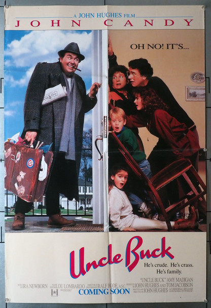 UNCLE BUCK (1999) 31944  Movie Poster  John Candy  Macaulay Culkin  Amy Madigan  John Hughes Original U.S. One-Sheet Poster (27x40) Good Condition  Teaser One-Sheet  Folded