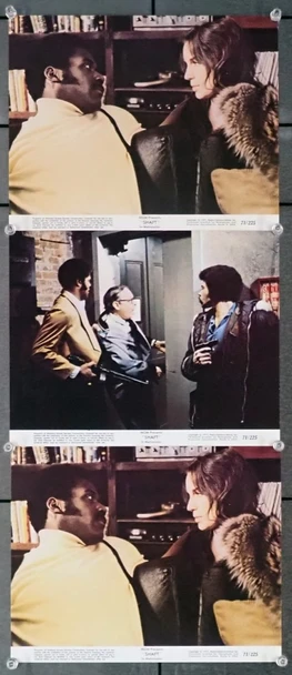 SHAFT (1971) 29046   Richard Roundtree Movie Poster MGM 8X10 Color Cards  Two individual cards  Very Fine Condition