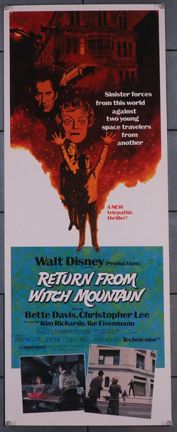 RETURN FROM WITCH MOUNTAIN (1978) 31707 Movie Poster Original U.S. Insert Poster (14x36) Theater-Used  Average Used Good Condition
