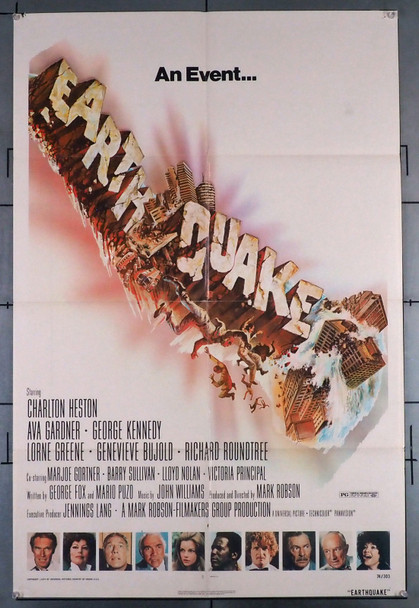 EARTHQUAKE (1974) 31983 Movie Poster Original U.S. One-Sheet Poster (27x41) Folded  Good Condition