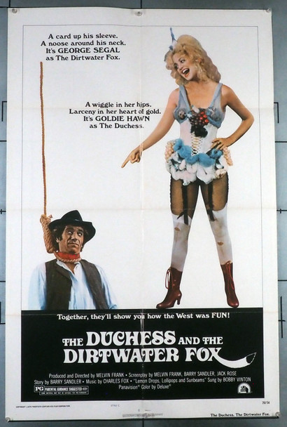 DUCHESS AND THE DIRTWATER FOX, THE (1976) 4033 Original U.S. One-Sheet Poster (27x41) Folded  Fine Plus Condition