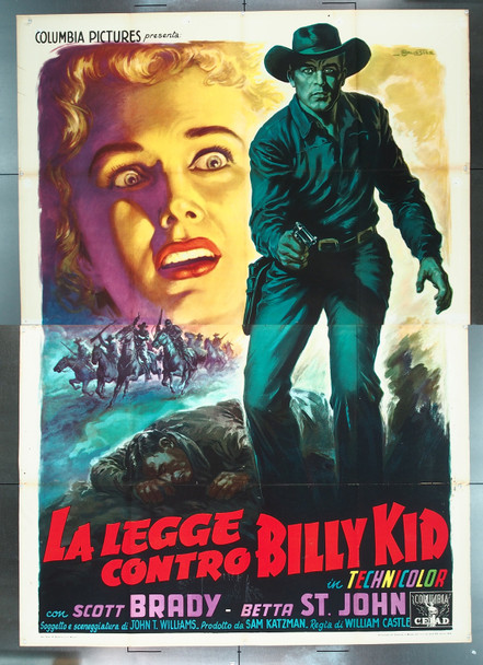 LAW VS. BILLY THE KID, THE (1954) 25565 Movie Poster		 Original Italian Four Foglio Poster (79x55) Fine Condition