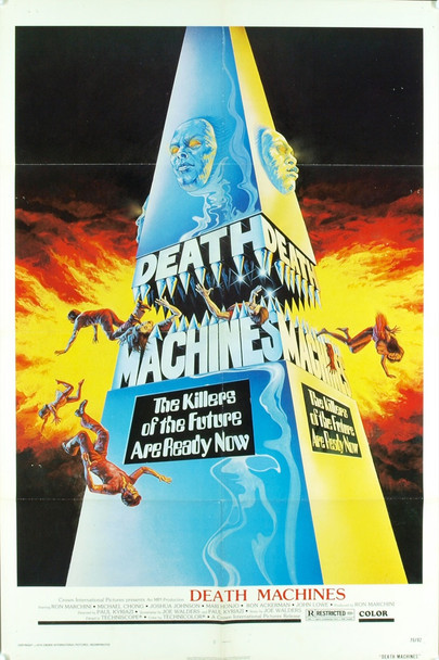 DEATH MACHINES (1976) 2243  Movie Poster (27x41)  Ronald L. Marchini  Michael Chong  Joshua Johnson  Paul Kyriazi Original Crown International Pictures One Sheet Poster (27x41).  Folded.  Very fine condition.