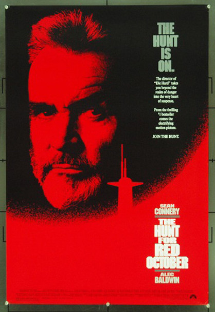 HUNT FOR RED OCTOBER, THE (1990) 5136 Original Paramount Pictures One Sheet Poster (27x41). Rolled. Very Fine Condition.