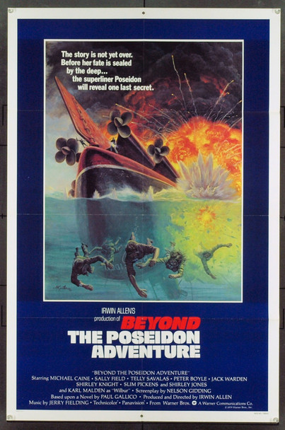 BEYOND THE POSEIDON ADVENTURE (1979) 5434 Original Warner Brothers One Sheet Poster (27x41). Folded. Very Fine.