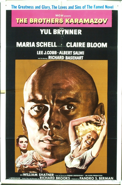 BROTHERS KARAMAZOV, THE (1958) 6159 Movie Poster Original MGM One Sheet Poster (27x41).  Folded.  Fine Plus Condition.