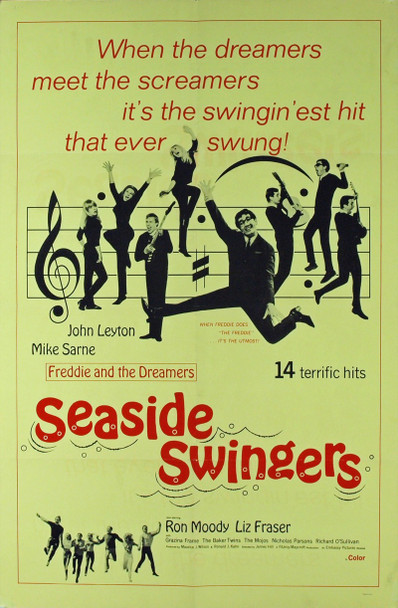 EVERY DAY'S A HOLIDAY (1965) [SEASIDE SWINGERS]  11102 Original Embassy Pictures One Sheet Poster (27x41).  Folded.  Fine Condition.
