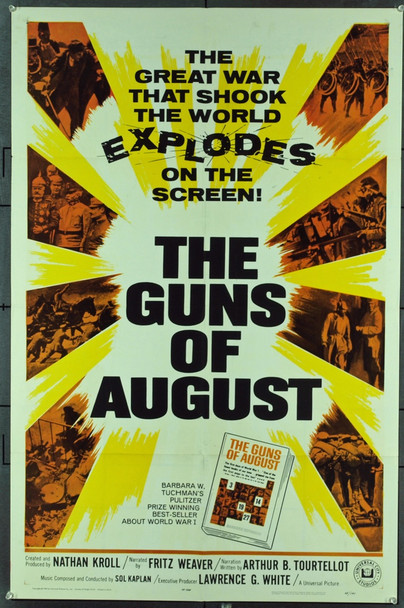 GUNS OF AUGUST, THE (1964) 11292 Movie Poster  World War I Documentary  Nathan Kroll Original Universal Pictures One Sheet Poster (27x41). Folded.  Very Fine Condition.