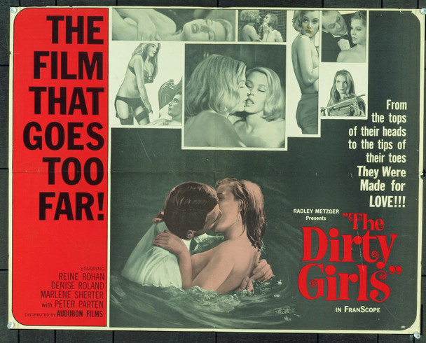 DIRTY GIRLS, THE (1964) 12026 Original Audubon Films Half Sheet Poster (22x28). Folded. Fine plus condition.