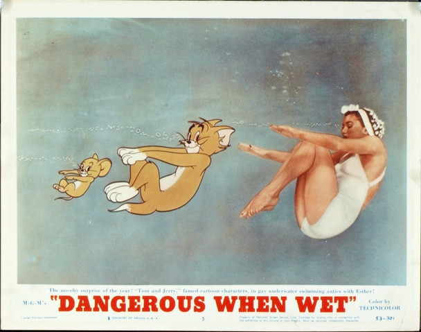 DANGEROUS WHEN WET (1953) 16233  Movie Poster  Animation Card Original MGM Scene Lobby Card (11x14). Very fine condition. DANGEROUS WHEN WET (1953) 16233  Movie Poster  Animation Card Original MGM Scene Lobby Card (11x14). Very fine condition.