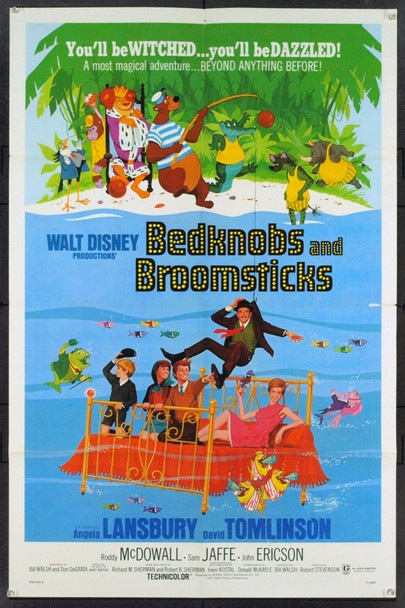 BEDKNOBS AND BROOMSTICKS (1971) 21352 Original Walt Disney One Sheet Poster (27x41). Folded. Very Fine.