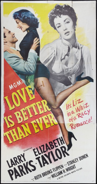 LOVE IS BETTER THAN EVER (1952) 13599 Original MGM Three Sheet Poster (41x81).  Folded.  Fine Plus.