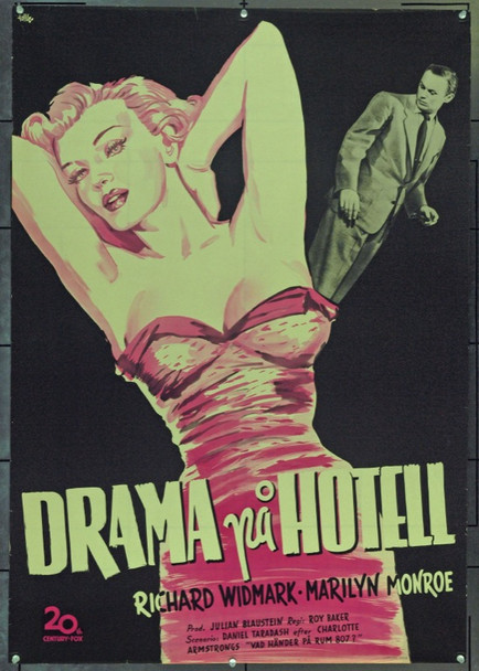 DON'T BOTHER TO KNOCK (1952) 15546 Original Swedish Poster (27x39).  Unfolded.  Fine Plus