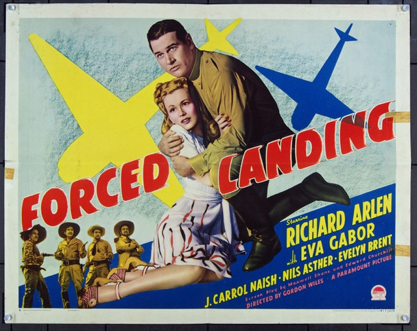 FORCED LANDING (1941) 13881 Original Paramount Pictures Style A Half Sheet Poster (22x28).  Folded.  Very Good.