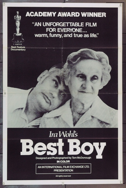 BEST BOY (1979) 1110 Original International Film Exchange One Sheet Poster (27x41). Folded. Very Fine.