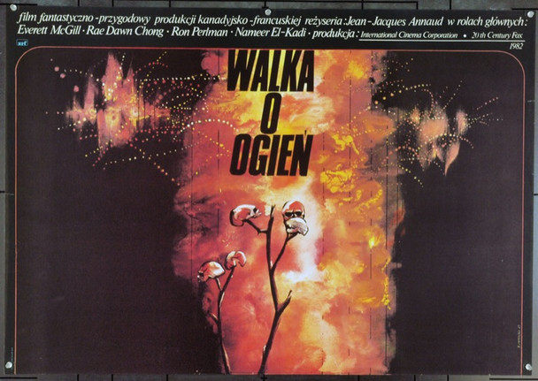 QUEST FOR FIRE (1982) 22066  Movie Poster (27x39) Polish Poster Design by Zdzislaw Walick Original Polish Poster (27x39). Zdzislaw Walicki Artwork. Very Fine.