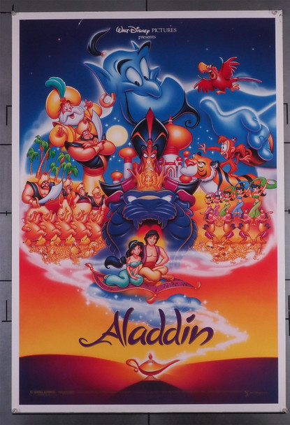 ALADDIN (1992) 19771 Movie Poster   Original Walt Disney Productions One Sheet Poster (27x41). Rolled. Very Good Condition. Double-Sided