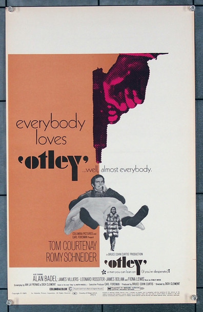 OTLEY (1968) 21909  Movie Poster (14x22)  Tom Courtenay  Romy Schneider  Alan Badel  Carl Foreman Original Columbia Pictures Window Card (14x22).  Unfolded.  Very Fine.