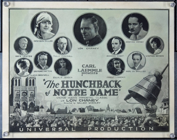HUNCHBACK OF NOTRE DAME (1923) 24031 Movie Poster  Title Lobby Card Universal Pictures Title Card.  11x14.  Very Fine Condition.