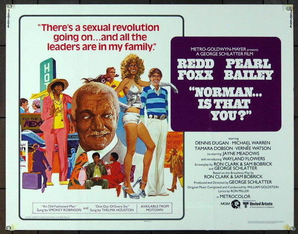 NORMAN...IS THAT YOU? (1976) 24841 MGM/UA Original Half Sheet Poster    22x28   Rolled  Fine Condition.