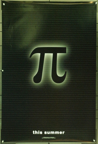 PI (1998) 22009 Original Artisan Entertainment Advance One Sheet Poster (27x41).  Rolled.  Very Fine.