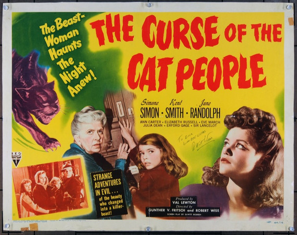CURSE OF THE CAT PEOPLE, THE (1944) 946 RKO Original Half Sheet Poster  22x28  Unfolded.   Fine Condition